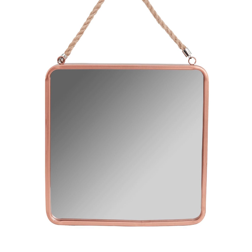 A LOFT Závěsné zrcadlo 30 cm - růžová zlatá
