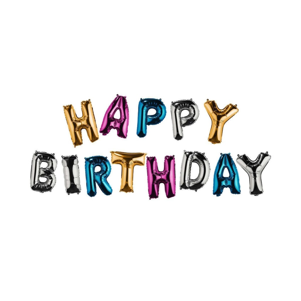 UPPER CLASS Fóliový balónek "HAPPY BIRTHDAY" - mix