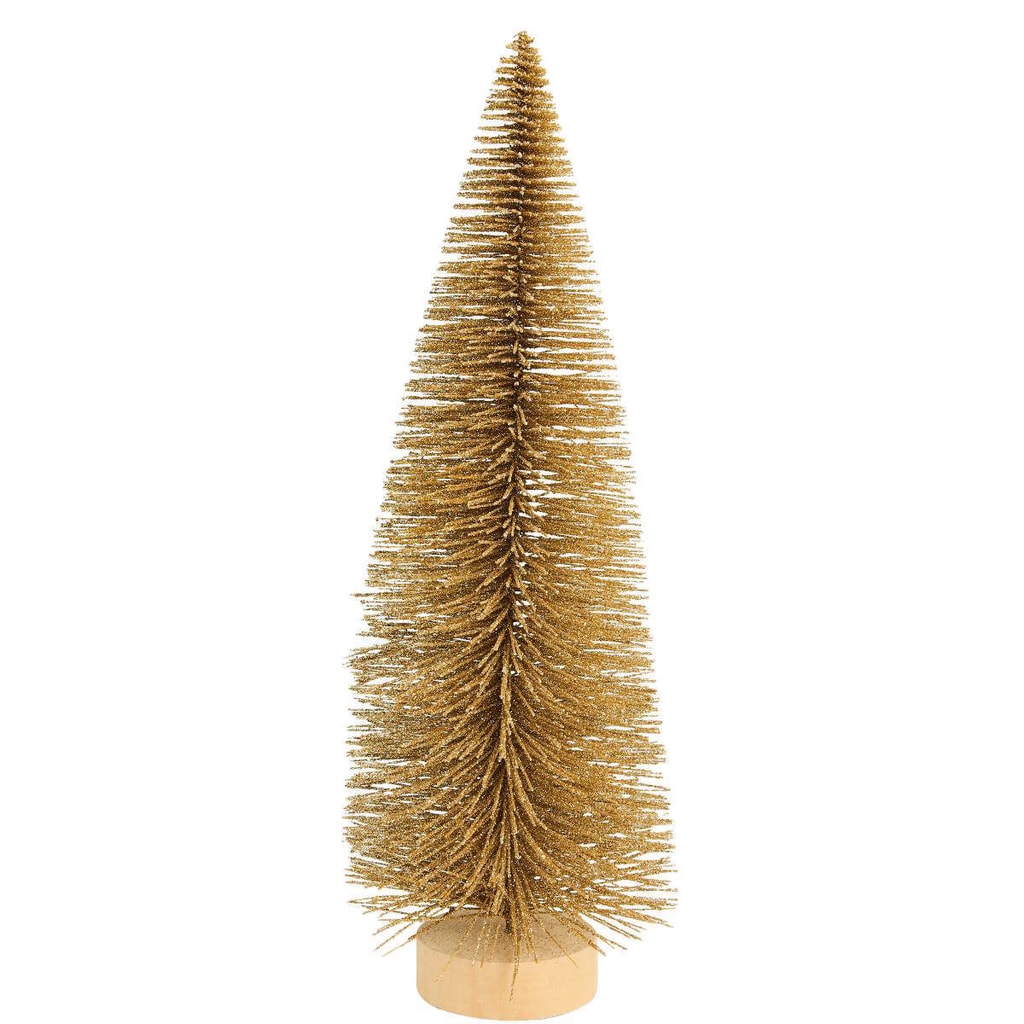 X-MAS Dekorační jedle se třpytkami, 32 cm - zlatá