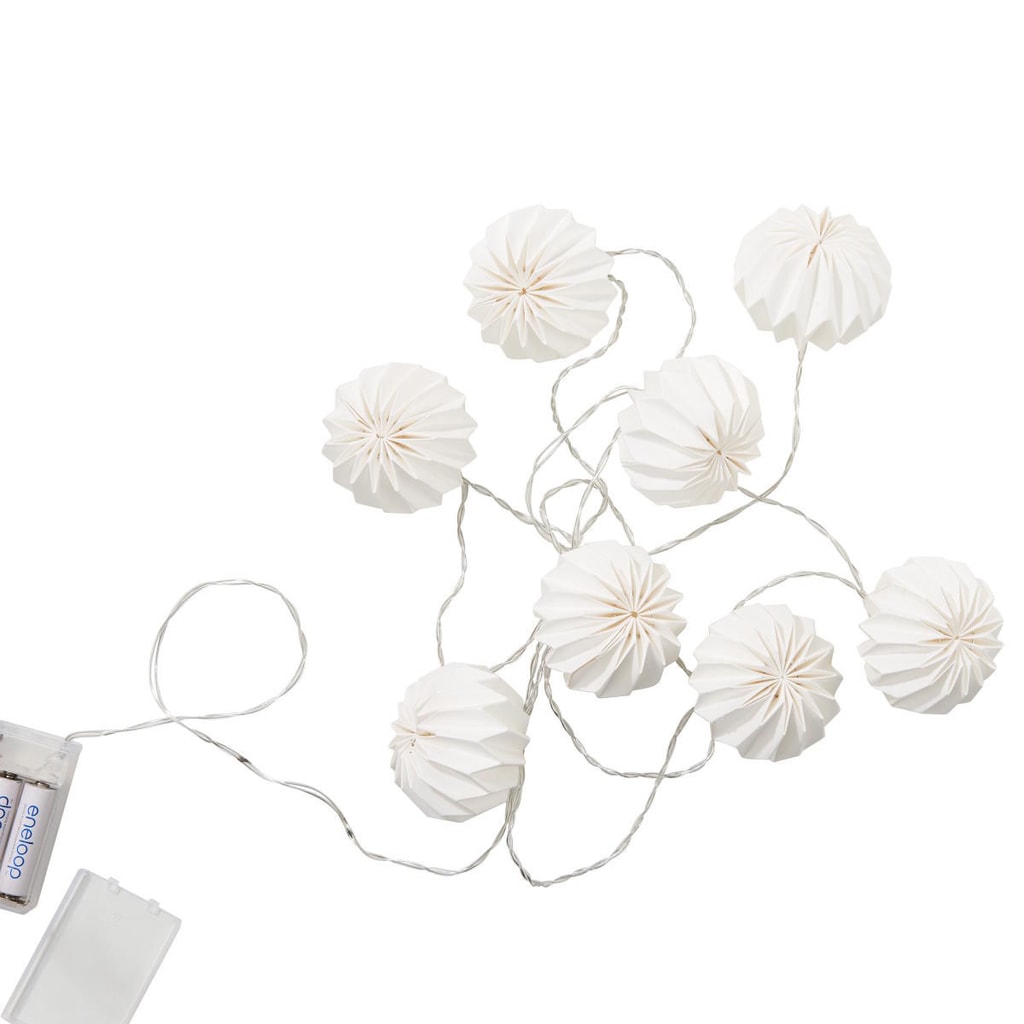 HANAMI Lampióny 8 LED světel - bílá