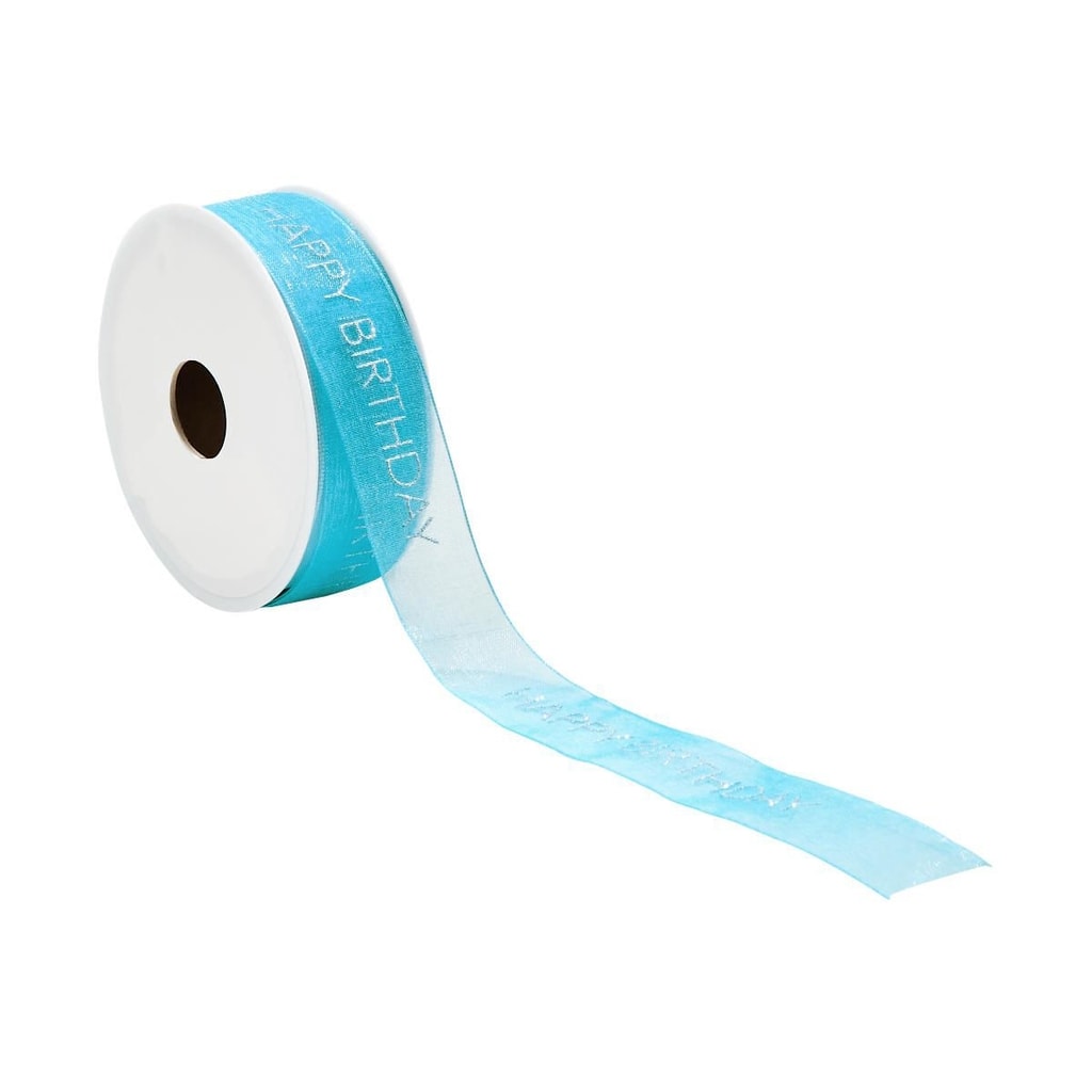 RIBBON HAPPY BIRTHDAY Stužka - modrá