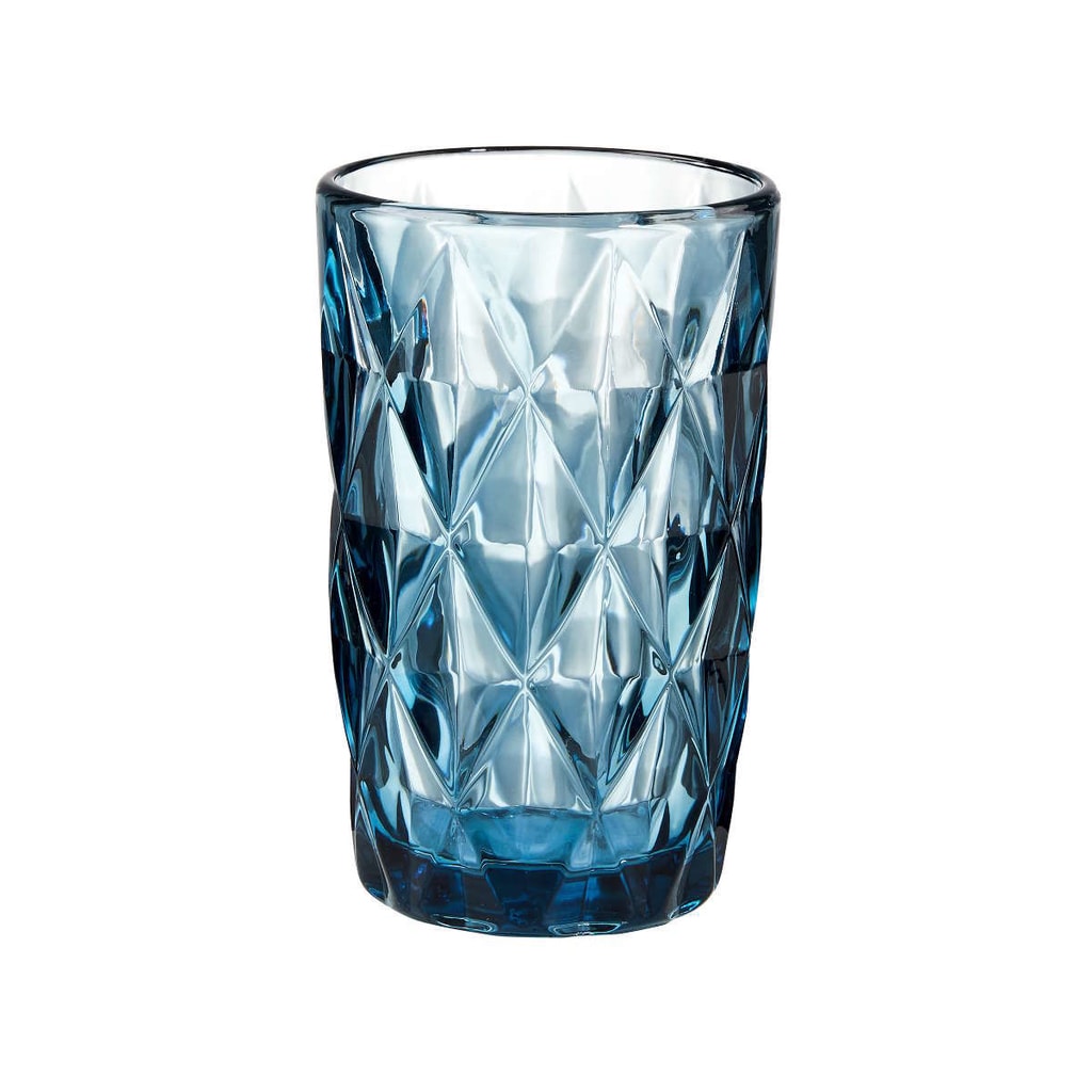 MONT FLEURI Sklenice diamant 315 ml - modrá
