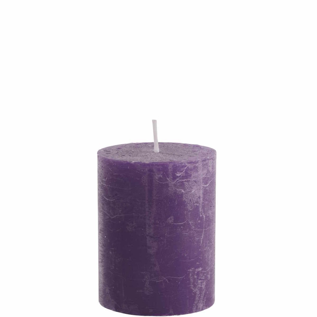 RUSTIC Svíčka 9 cm - fialová