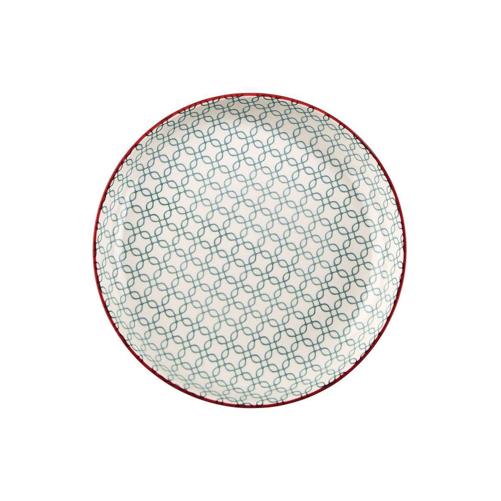 RETRO Talíř hluboký 21 cm - sv. modrá