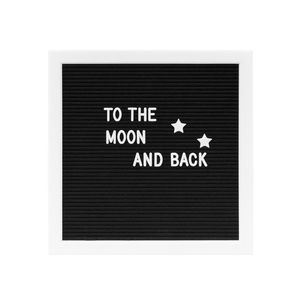 MESSAGE BOARD Tabule na vzkazy 30 x 30 cm - černá