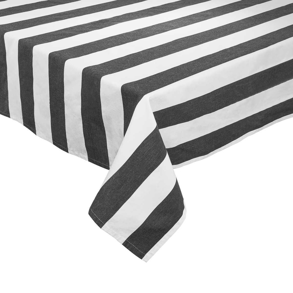 LA LINEA Ubrus 160 x 250 cm - černá/bílá