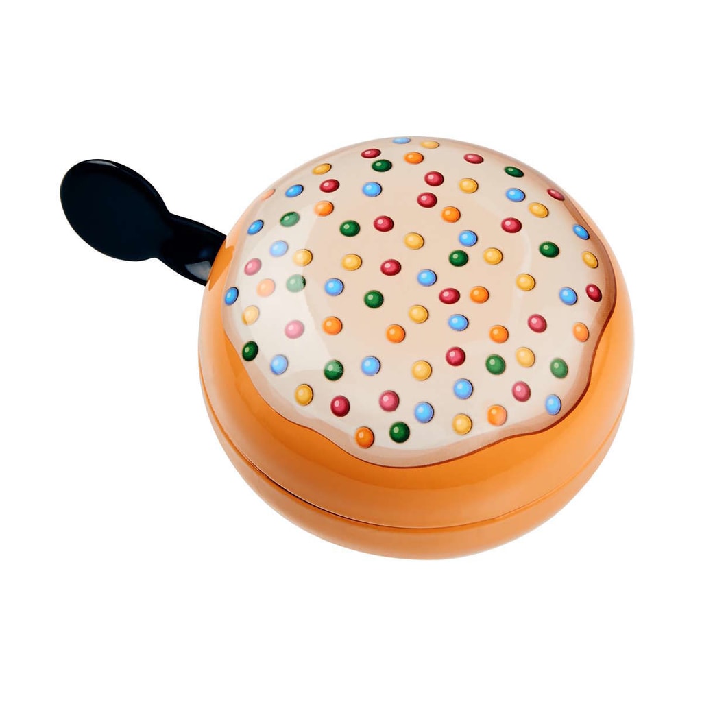DING DONG Zvonek na kolo donut 8 cm - bílá