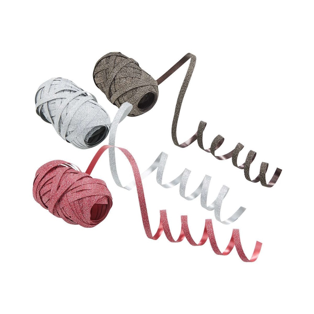 RIBBON Stužky, set 3 ks - stříbrná/červená/hnědá