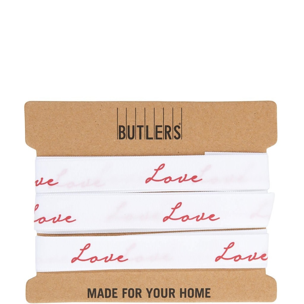 RIBBON Stuha LOVE - bílá