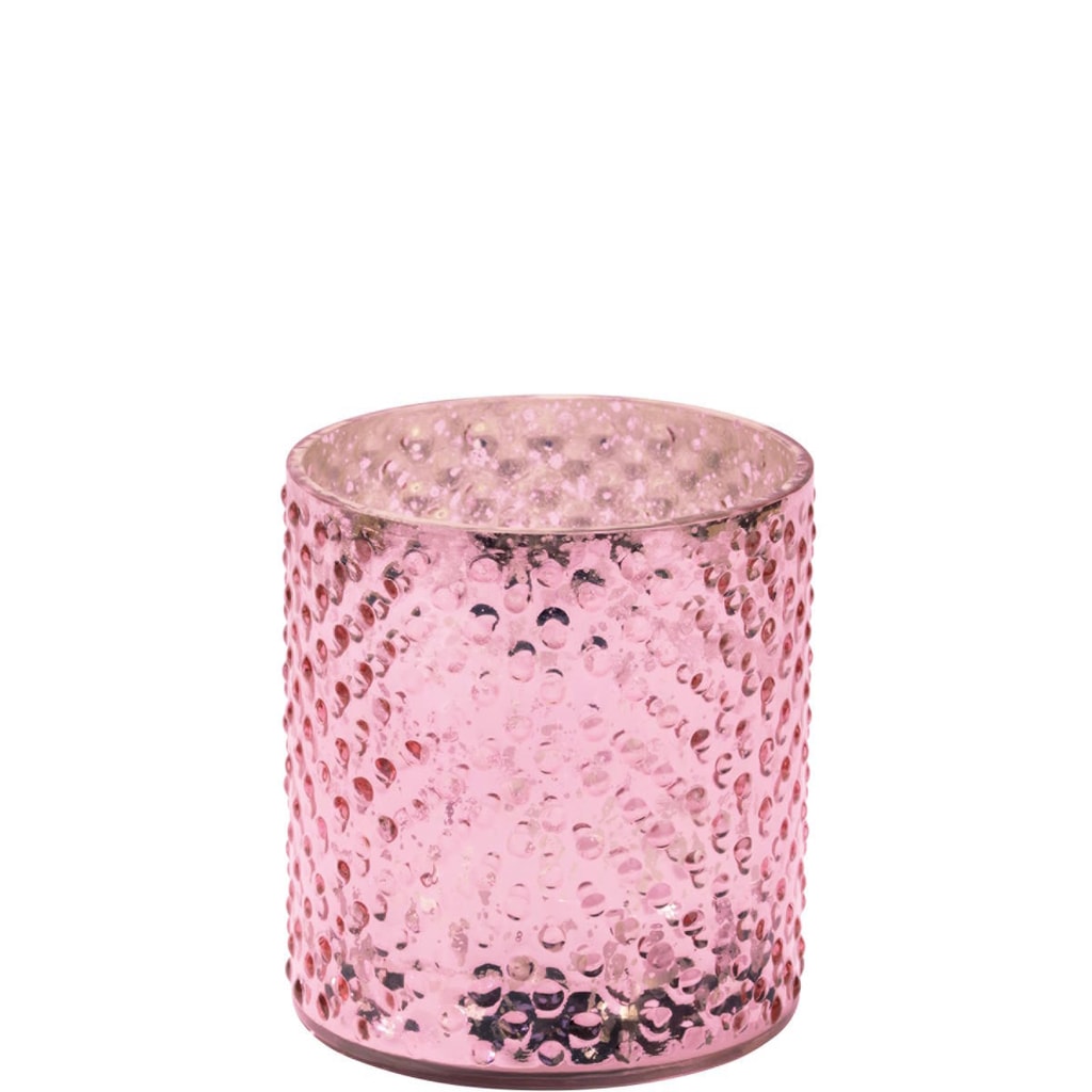 DELIGHT Svícen na čajovou svíčku 8 cm - sv. růžová