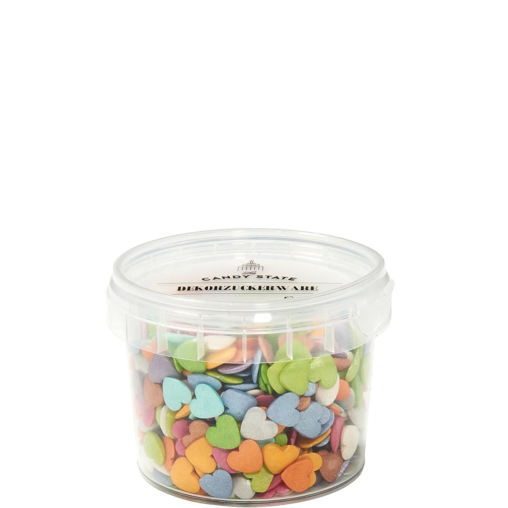CANDY STATE Dekorace z cukru barevná srdce 65 g