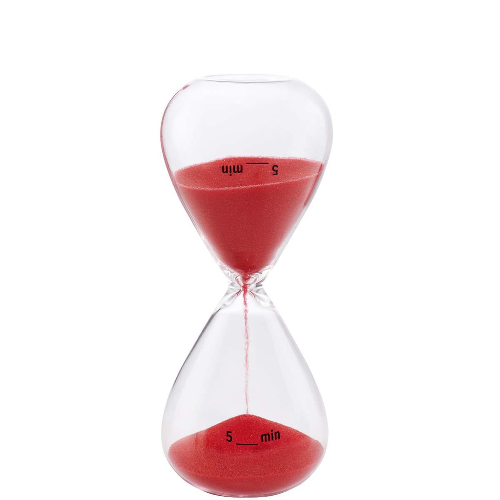5 MINUTES Přesýpací hodiny 5 minut - červená