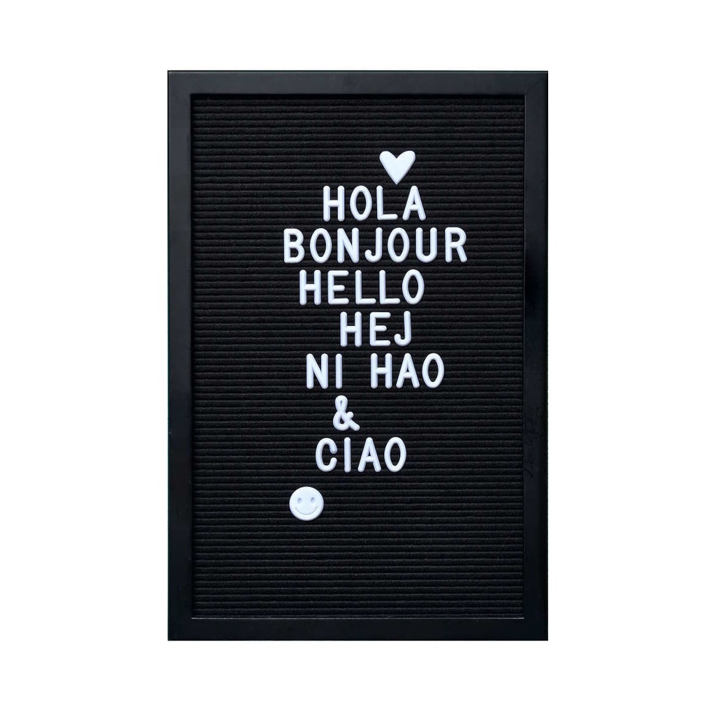 MESSAGE BOARD Tabule na vzkazy 45 x 30 cm - černá