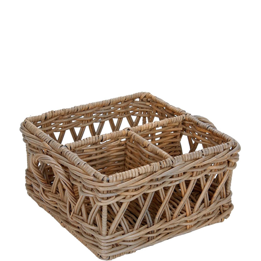WILLOW Košík ratan 25x25x14 cm