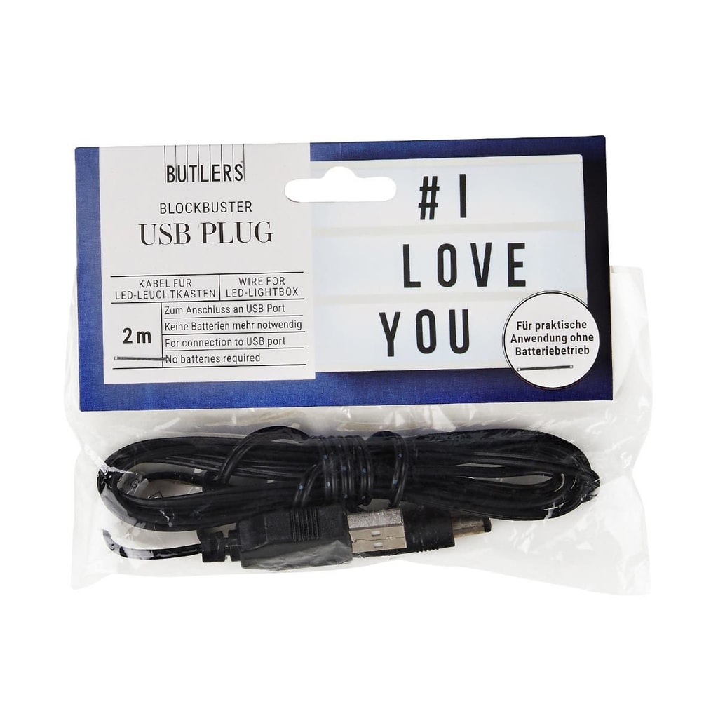BLOCKBUSTER Napájecí kabel USB pro světelný box