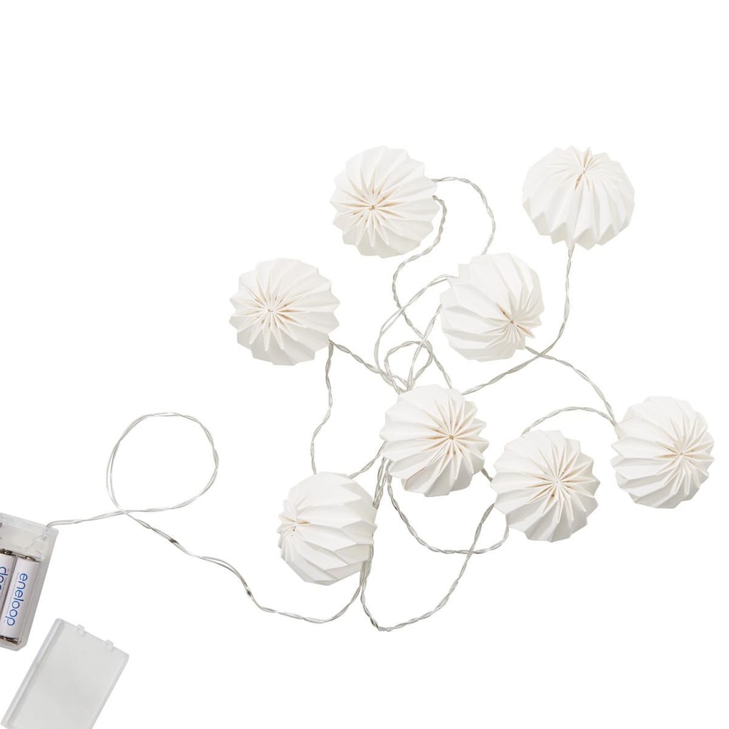HANAMI Lampióny 8 LED světel - bílá