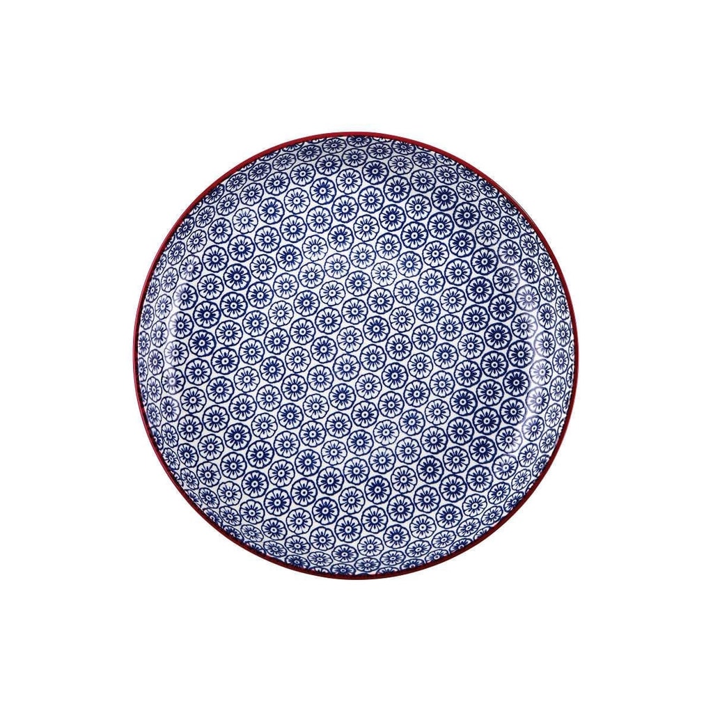 RETRO Talíř hluboký 21 cm - modrá