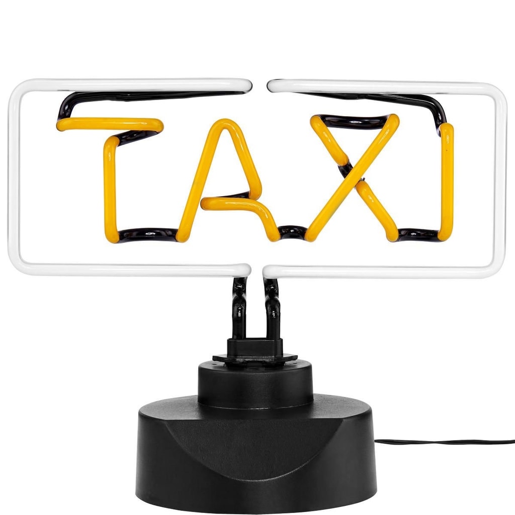 TAXI Neonový svítící nápis