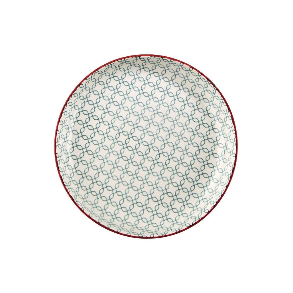 RETRO Talíř hluboký 21 cm - sv. modrá
