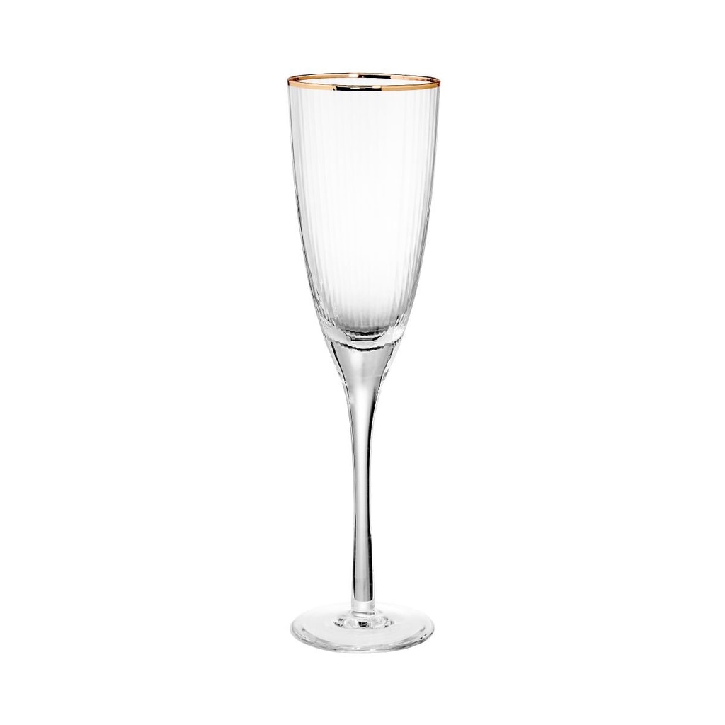 GOLDEN TWENTIES Sklenka na sekt se zlatým okrajem 250 ml