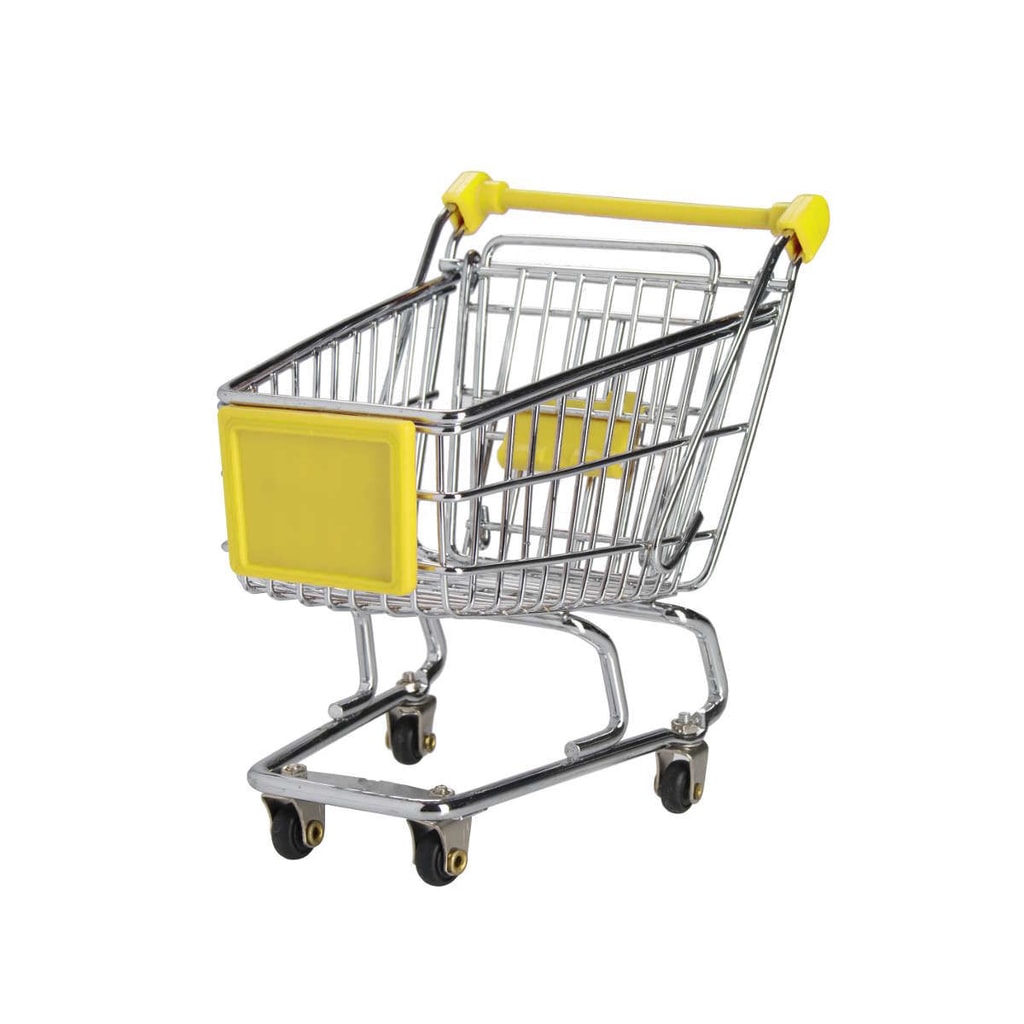 SUPERMARKET Nákupní vozík malý - žlutý