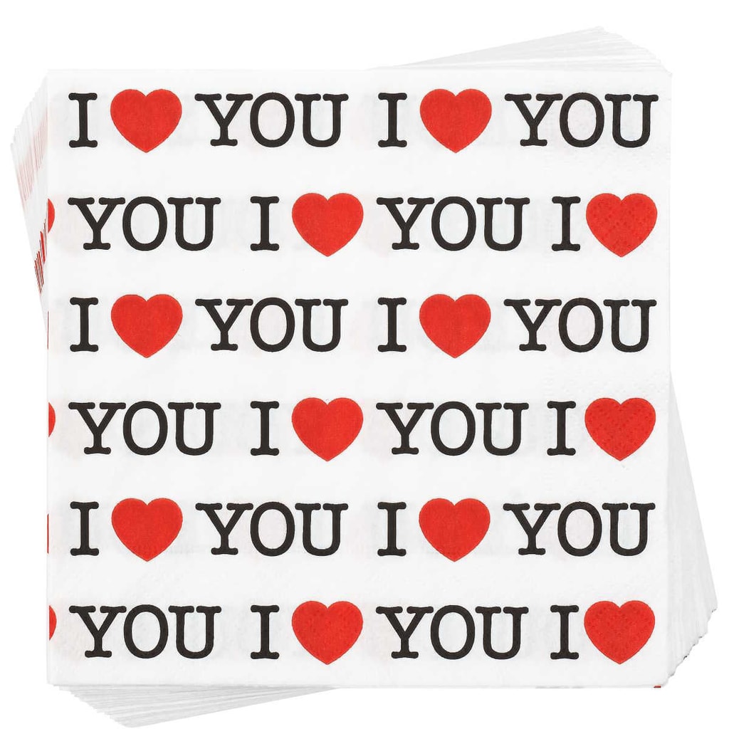 Fotografie APRÉS Papírový ubrousky "I love you..."