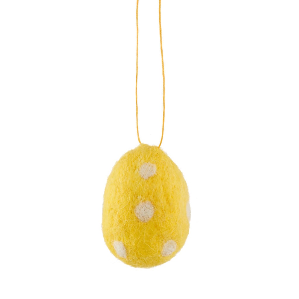 EASTER Filcová ozdoba vejce - žlutá