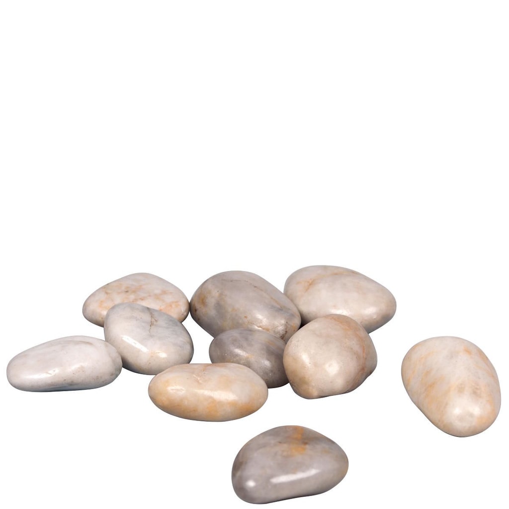 STONES Dekorační kamínky lesklé - bílé