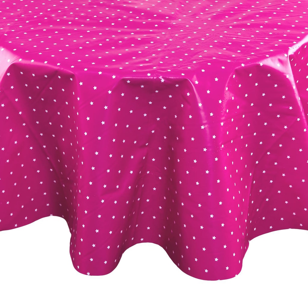 WATERPROOF Ubrus omyvatelný hvězdy 140 cm - růžová