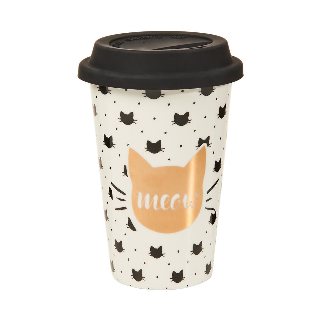 COFFEE DELUXE Cestovní hrnek na kávu "Go Meow"