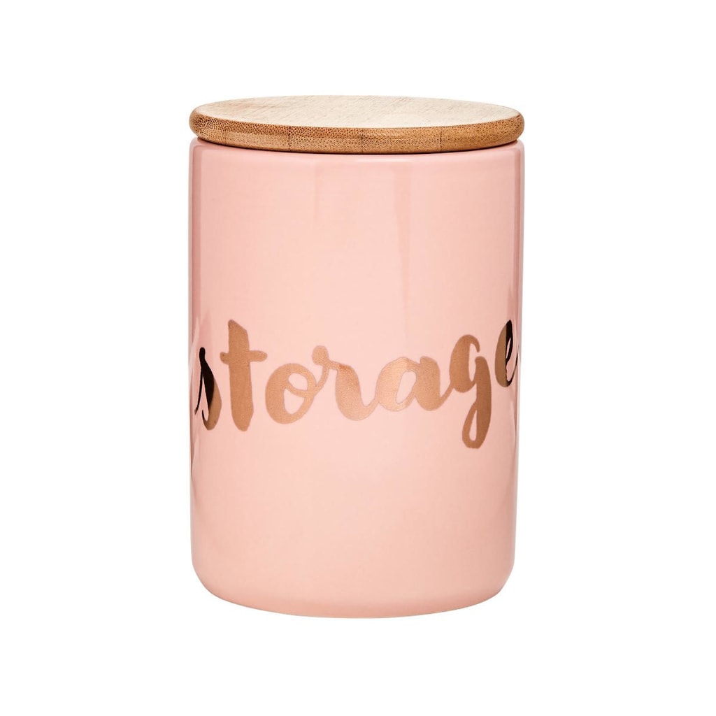 QUEEN IT Dóza s nápisem Storage 700 ml - sv. růžová