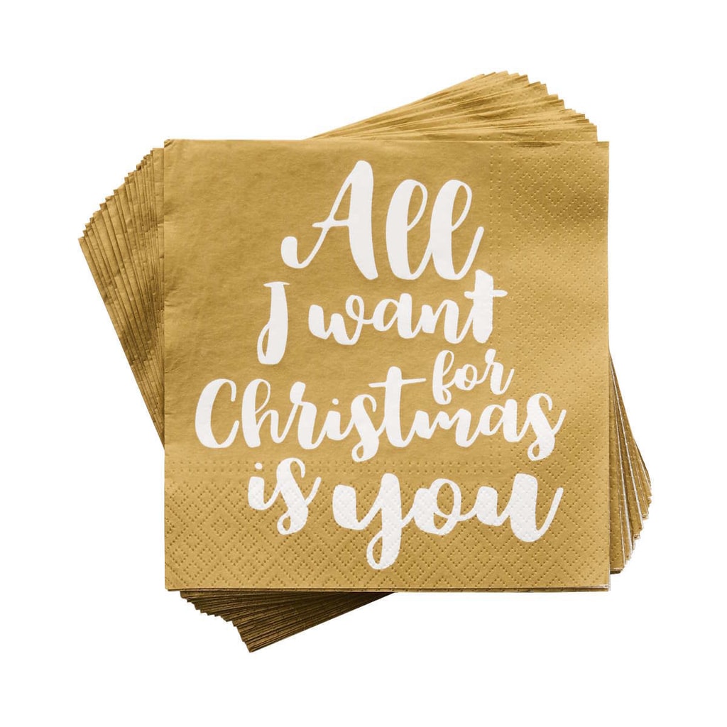 APRÉS Papírové ubrousky "All I want for Christmas"