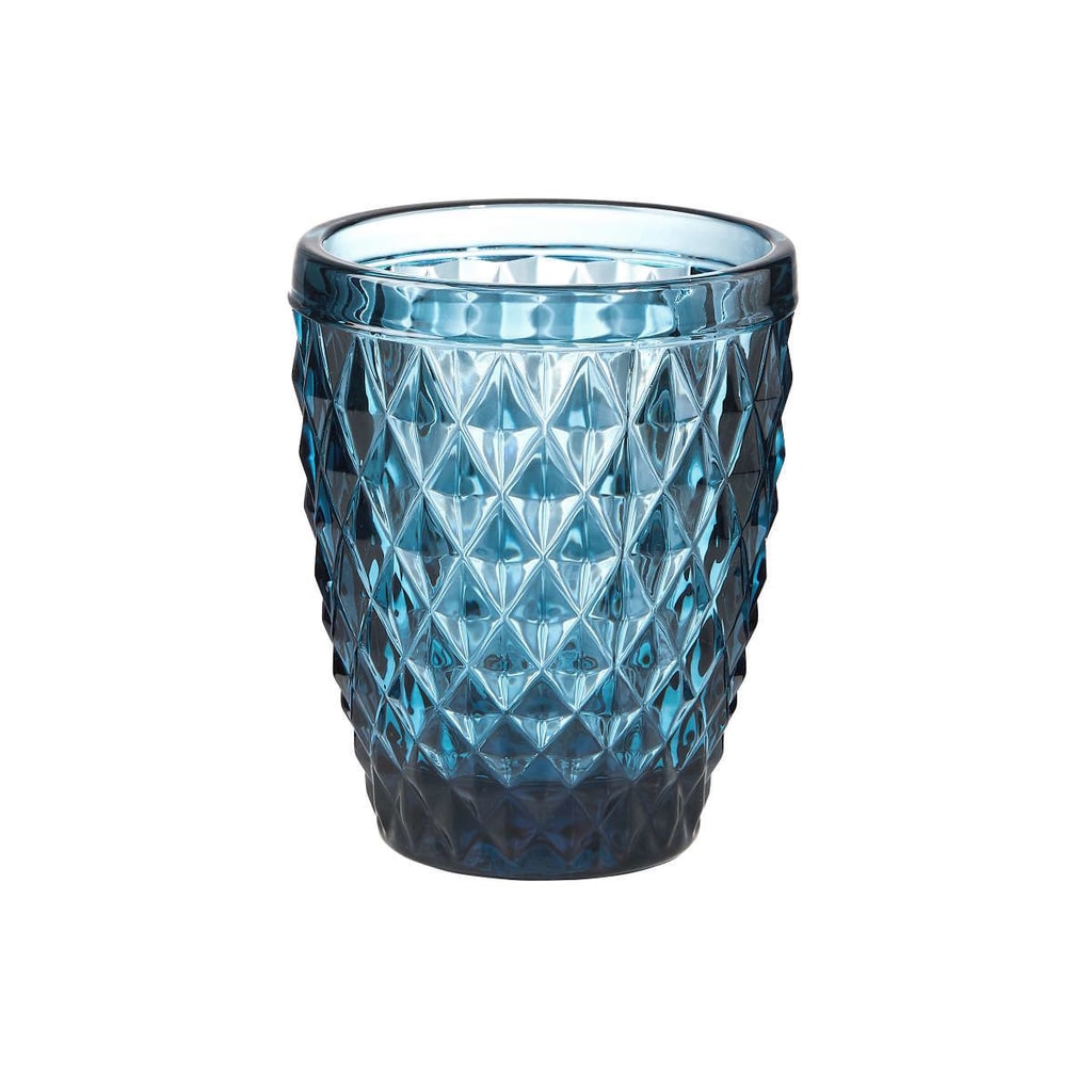 MONT FLEURI Sklenice trojúhelník 230 ml - modrá