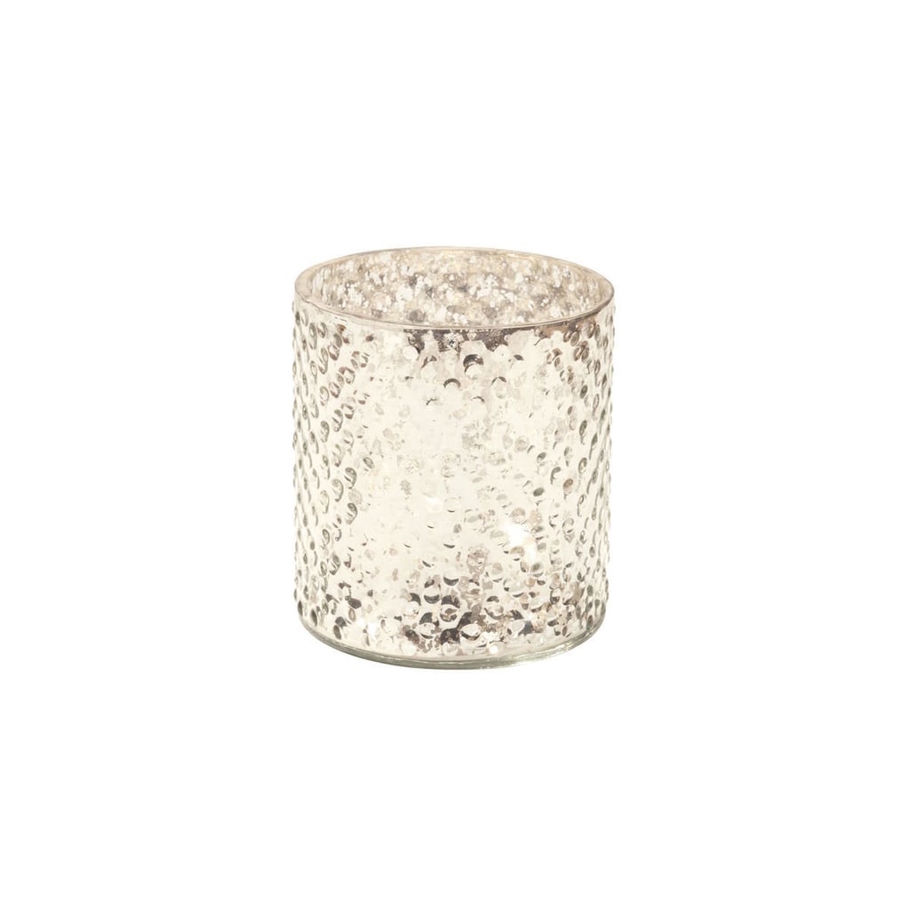 DELIGHT Svícen na čaj. svíčku 8 cm - stříbrná