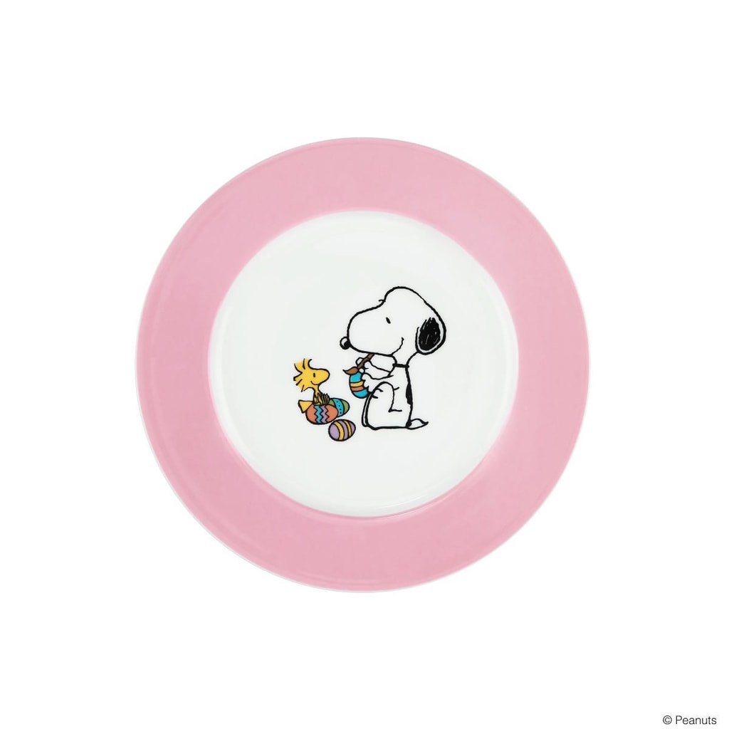 PEANUTS Talíř Snoopy a Velikonoce - rosa