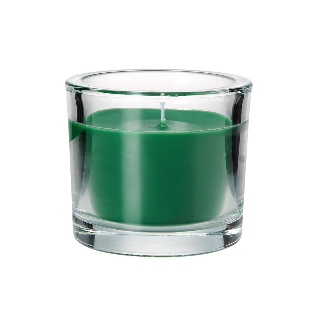SCENTS Vonná svíčka ve sklenici vanilka - zelená