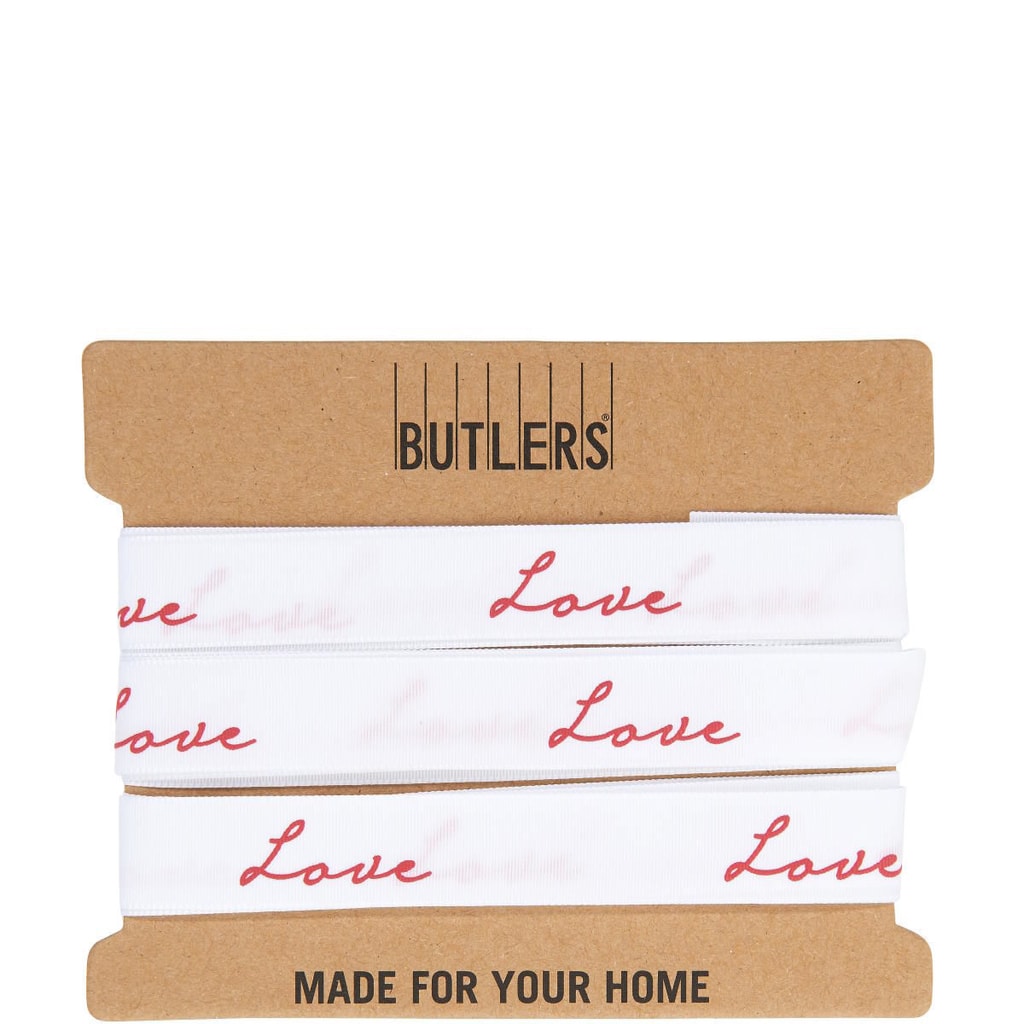 RIBBON Stuha LOVE - bílá