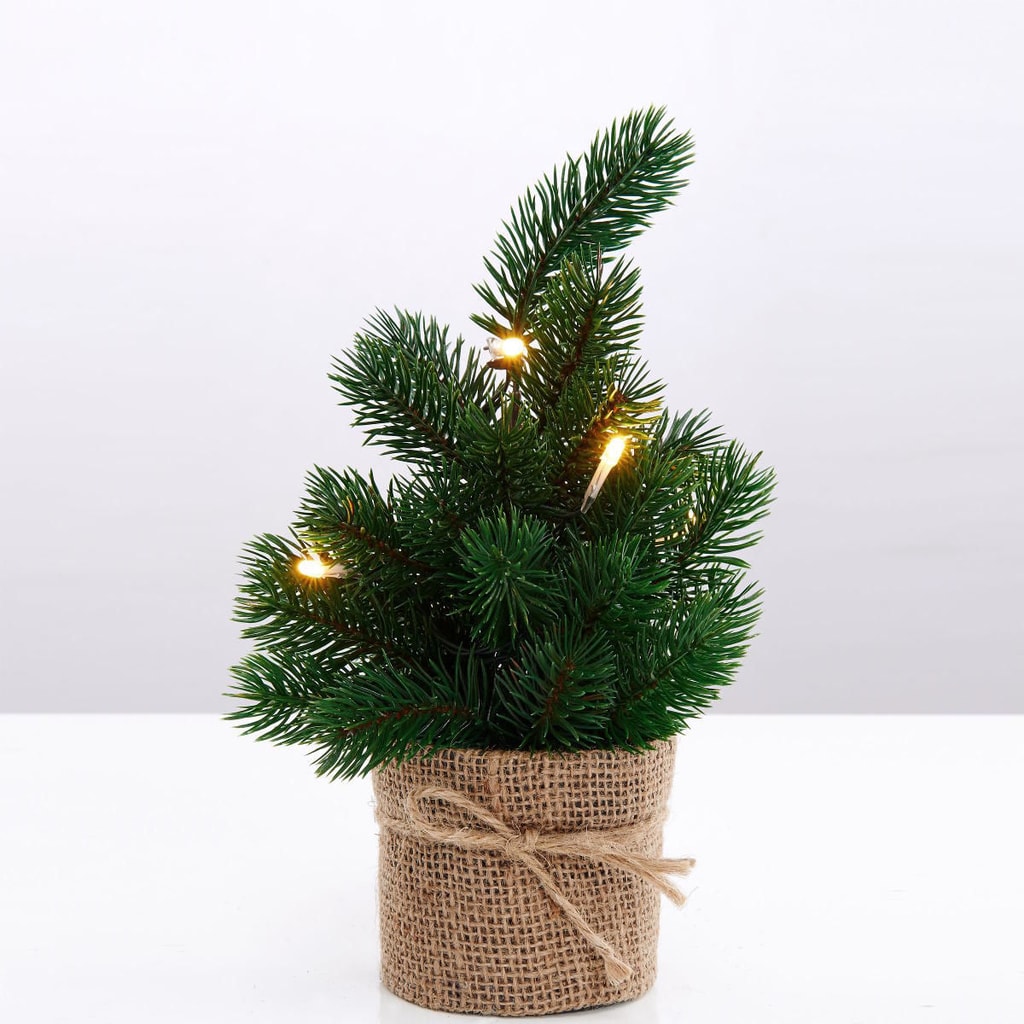 TREE OF THE MONTH Vánoční stromek s led světly 30cm